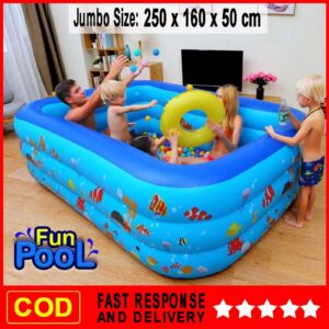 Kolam renang anak Ukuran 1.2 sampai 2.5 Meter Jumbo besar murah corak Lumba-lumba