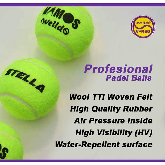 Bola Padel STELLA Vamos Pro│Profesional Padelball Ball STELLA | Bola Padel 1 Dus - Image 4